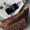 VIAMAJA Bumbag med nitter - Cognac Clearance