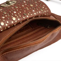 VIAMAJA Bumbag med nitter - Cognac Clearance