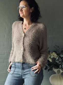 VIAMAJA Cardigan Dakota - Dark fango Clearance