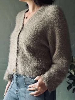 VIAMAJA Cardigan Dakota - Dark fango Clearance