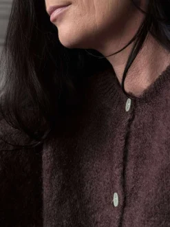 VIAMAJA Cardigan Mohair - Chocolate Best