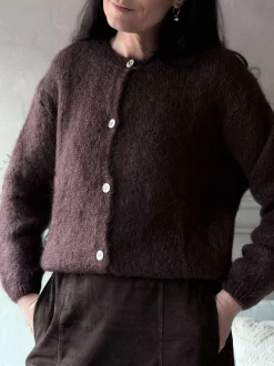 VIAMAJA Cardigan Mohair - Chocolate Best