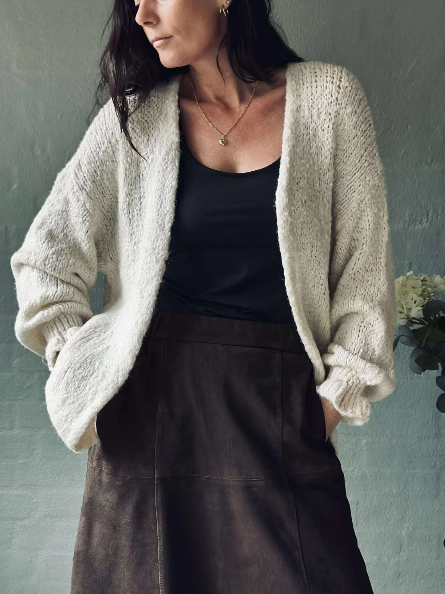 VIAMAJA Cardigan Oversize - Off white