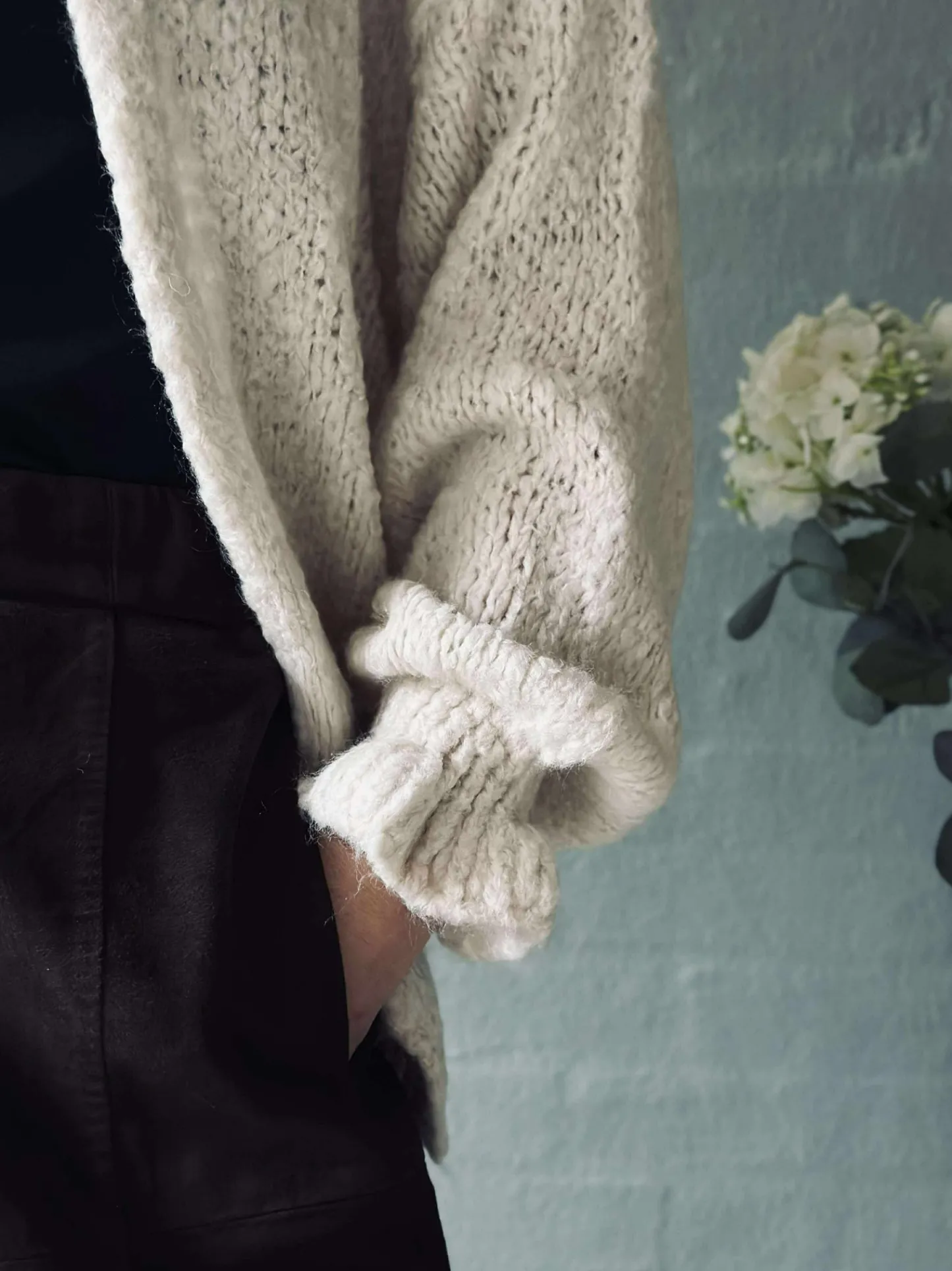 VIAMAJA Cardigan Oversize - Off white