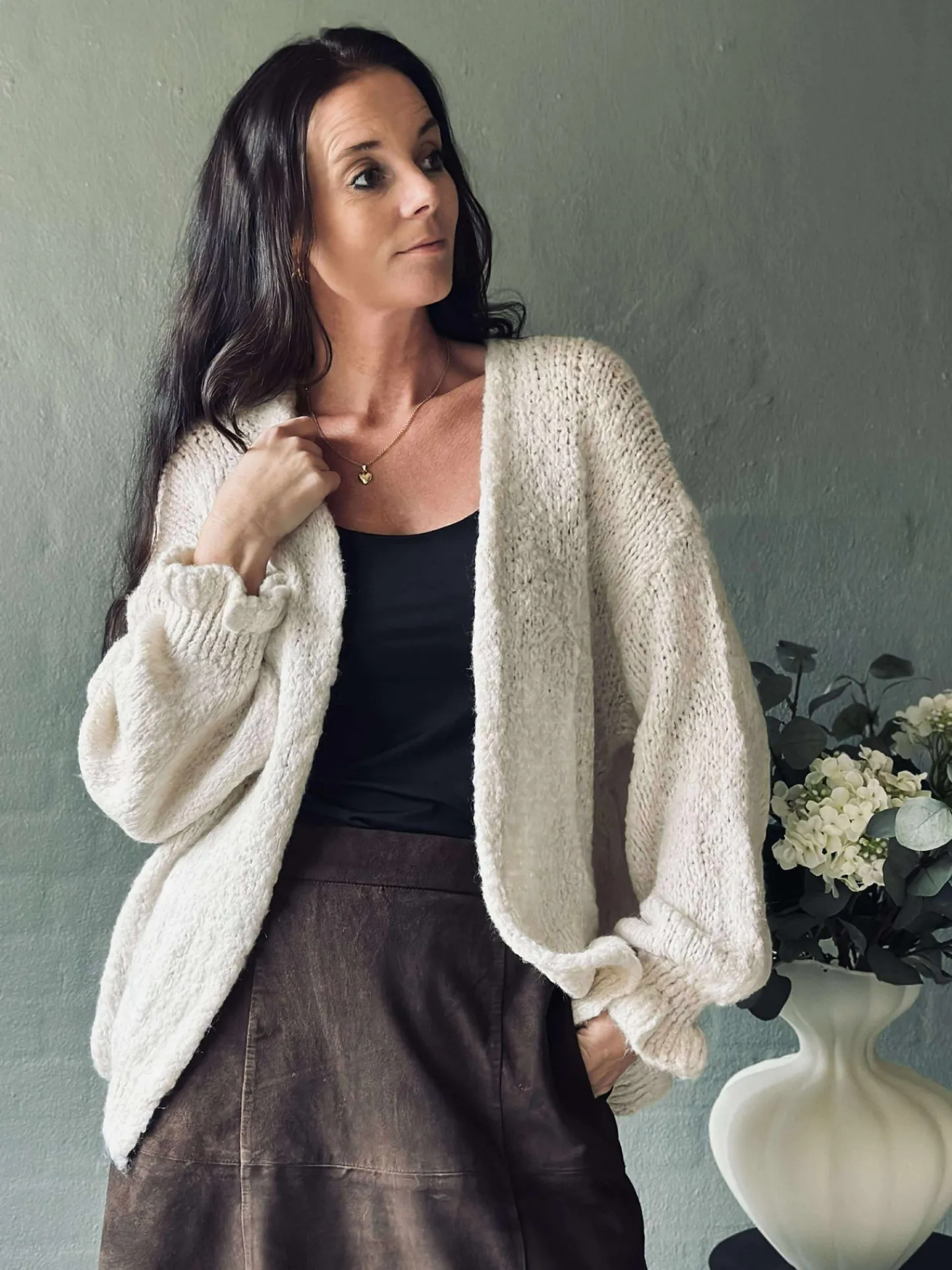 VIAMAJA Cardigan Oversize - Off white