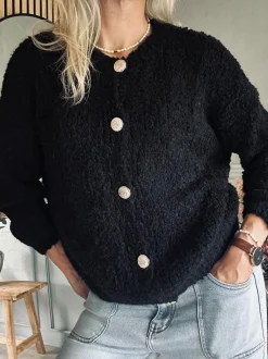 VIAMAJA Cardigan Rosalie Black Discount