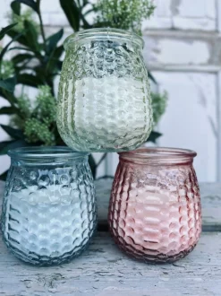 VIAMAJA Citronella lys - Mix i farvet glas Discount