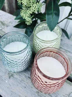 VIAMAJA Citronella lys - Mix i farvet glas Discount