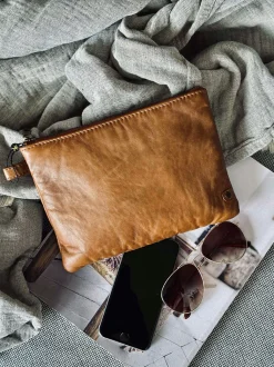 VIAMAJA Clutch Alba - Cognac