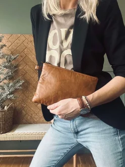 VIAMAJA Clutch Alba - Cognac