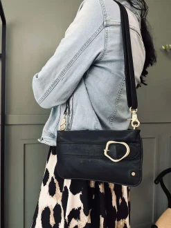 VIAMAJA Clutch Berlin - Black leather Discount