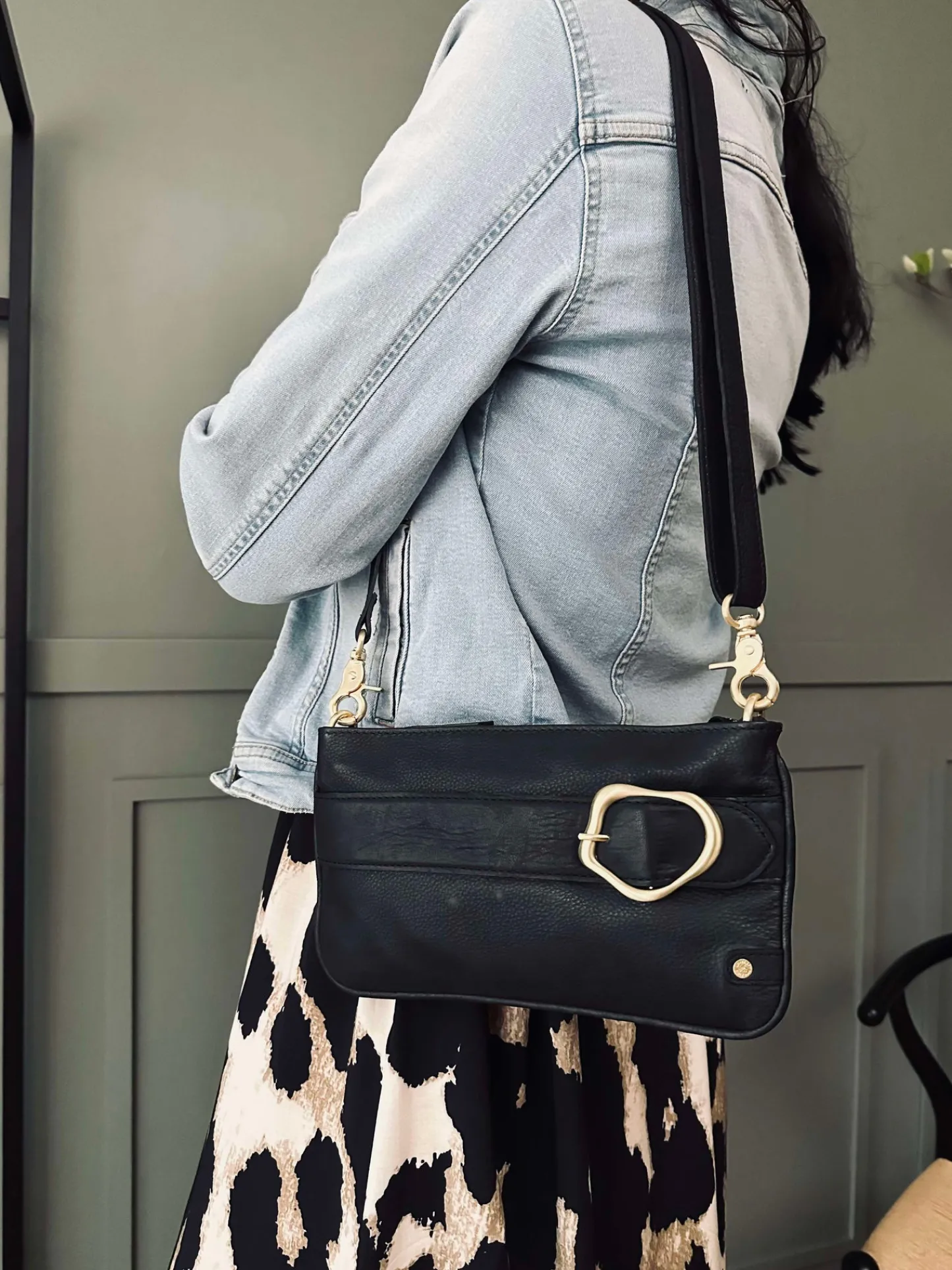 VIAMAJA Clutch Berlin - Black leather Discount