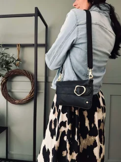 VIAMAJA Clutch Berlin - Black leather Discount