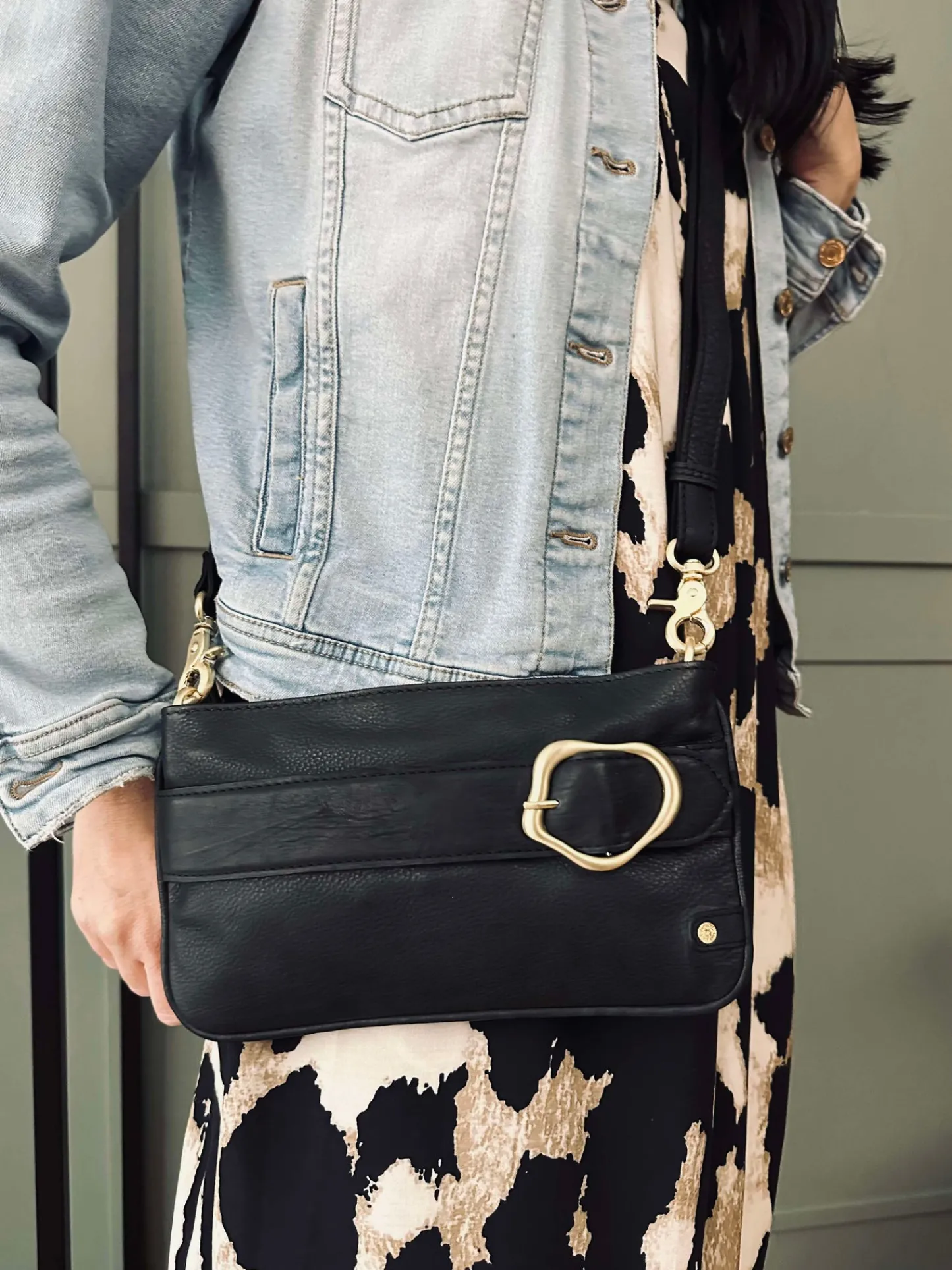 VIAMAJA Clutch Berlin - Black leather Discount