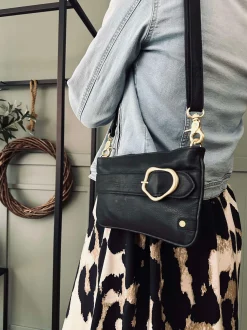 VIAMAJA Clutch Berlin - Black leather Discount