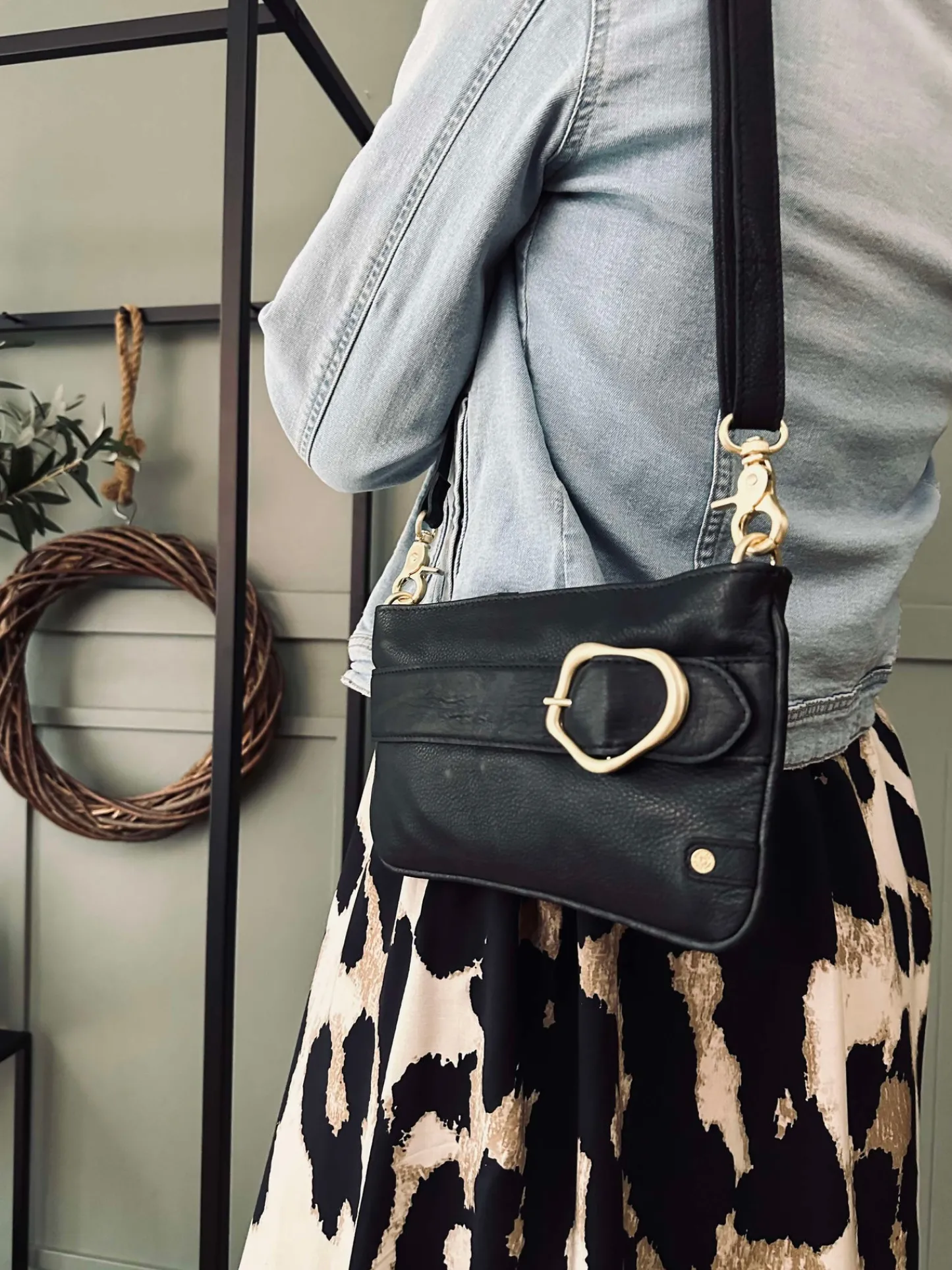 VIAMAJA Clutch Berlin - Black leather Discount