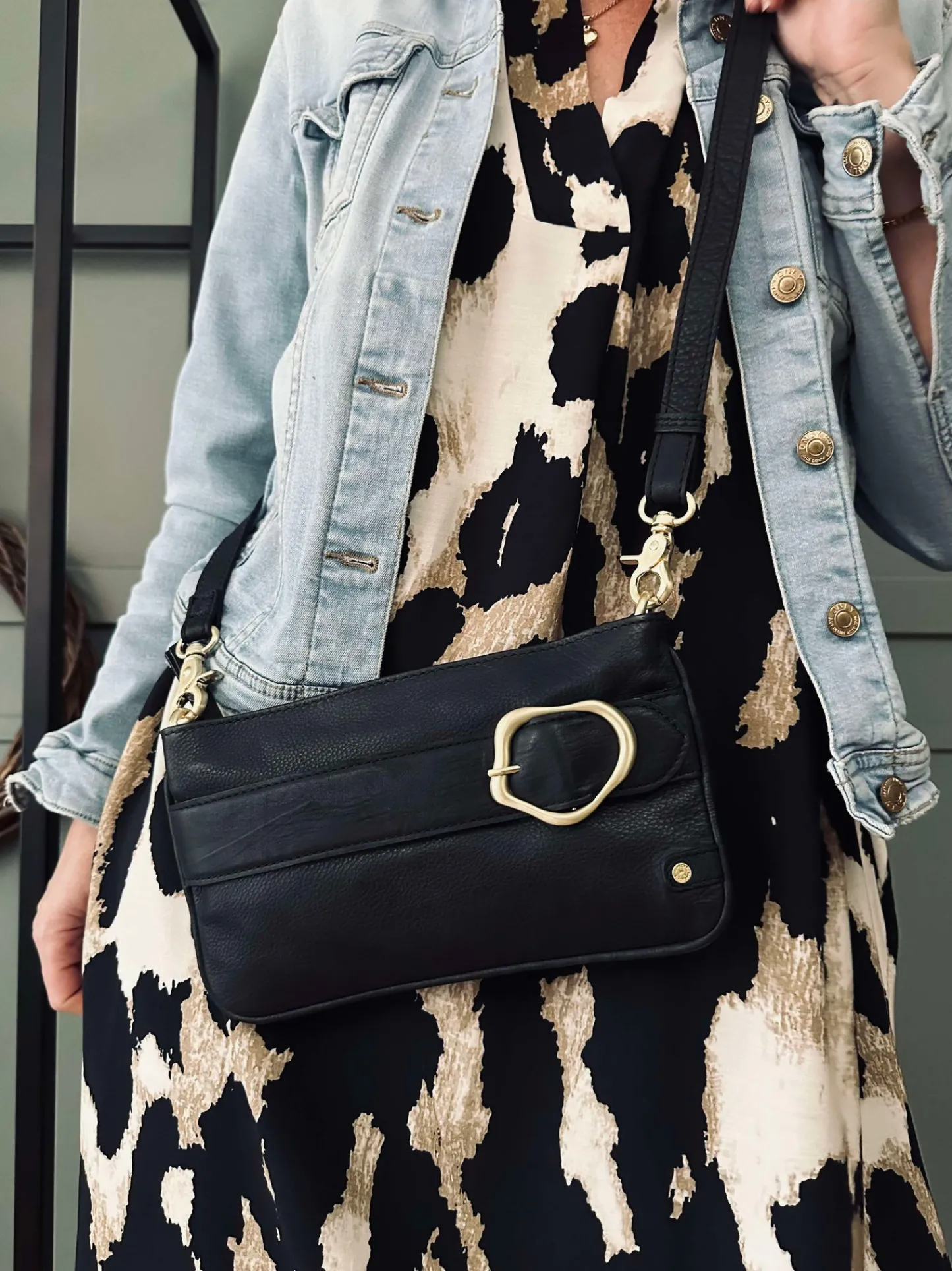 VIAMAJA Clutch Berlin - Black leather Discount
