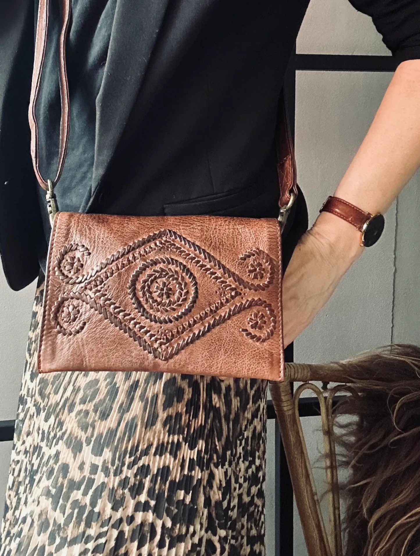 VIAMAJA Clutch Boheme Brandy – Handmade