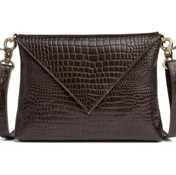 VIAMAJA Clutch croco i skind - Brown Discount