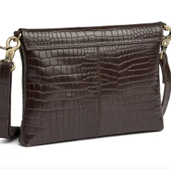 VIAMAJA Clutch croco i skind - Brown Discount
