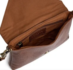 VIAMAJA Clutch croco i skind - Cognac