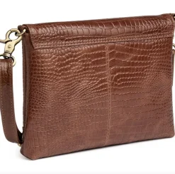 VIAMAJA Clutch croco i skind - Cognac