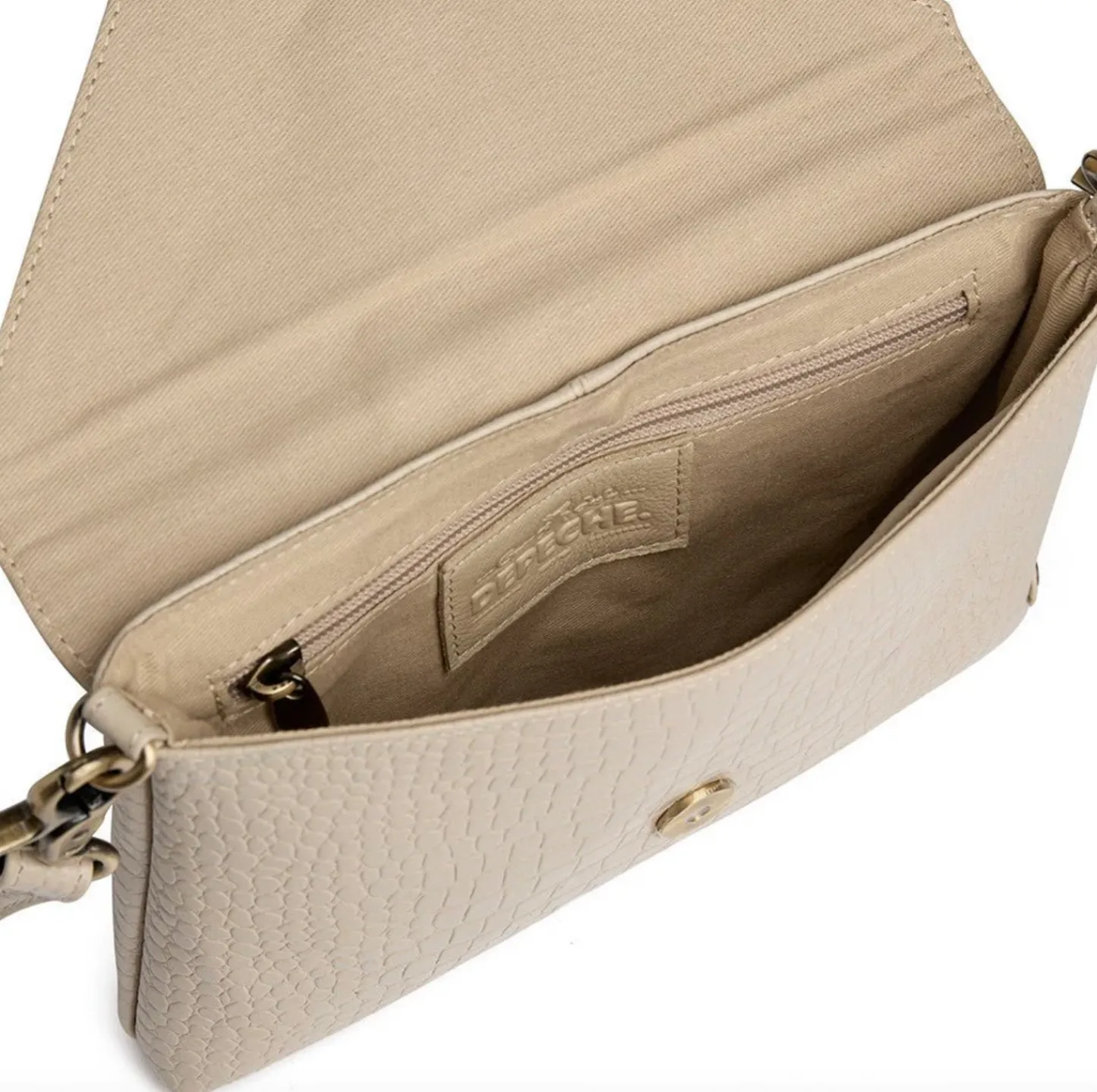 VIAMAJA Clutch croco i skind - Sand Outlet