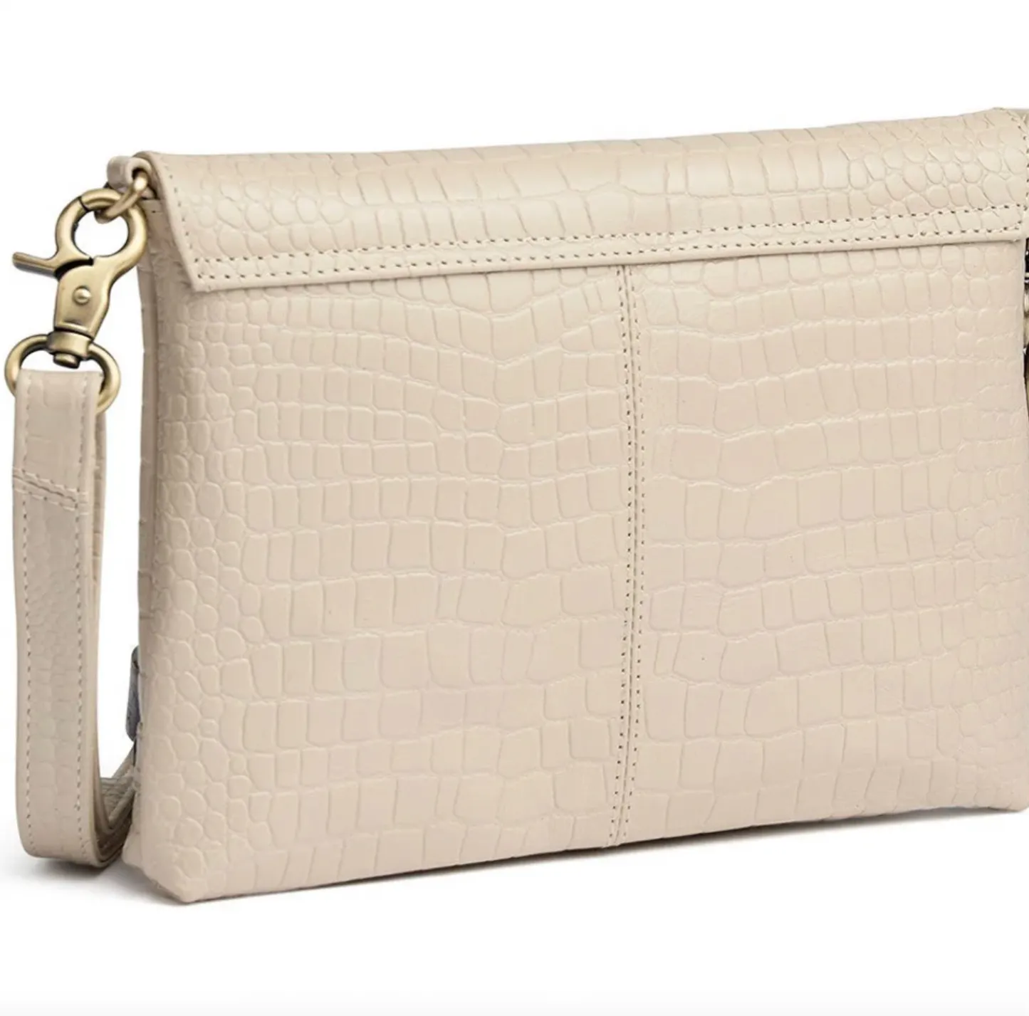 VIAMAJA Clutch croco i skind - Sand Outlet