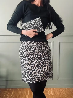 VIAMAJA Clutch Grey leopard leather Hot