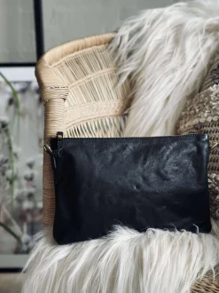 VIAMAJA Clutch i sort skind Clearance