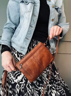 VIAMAJA Clutch Jelva Cognac Best