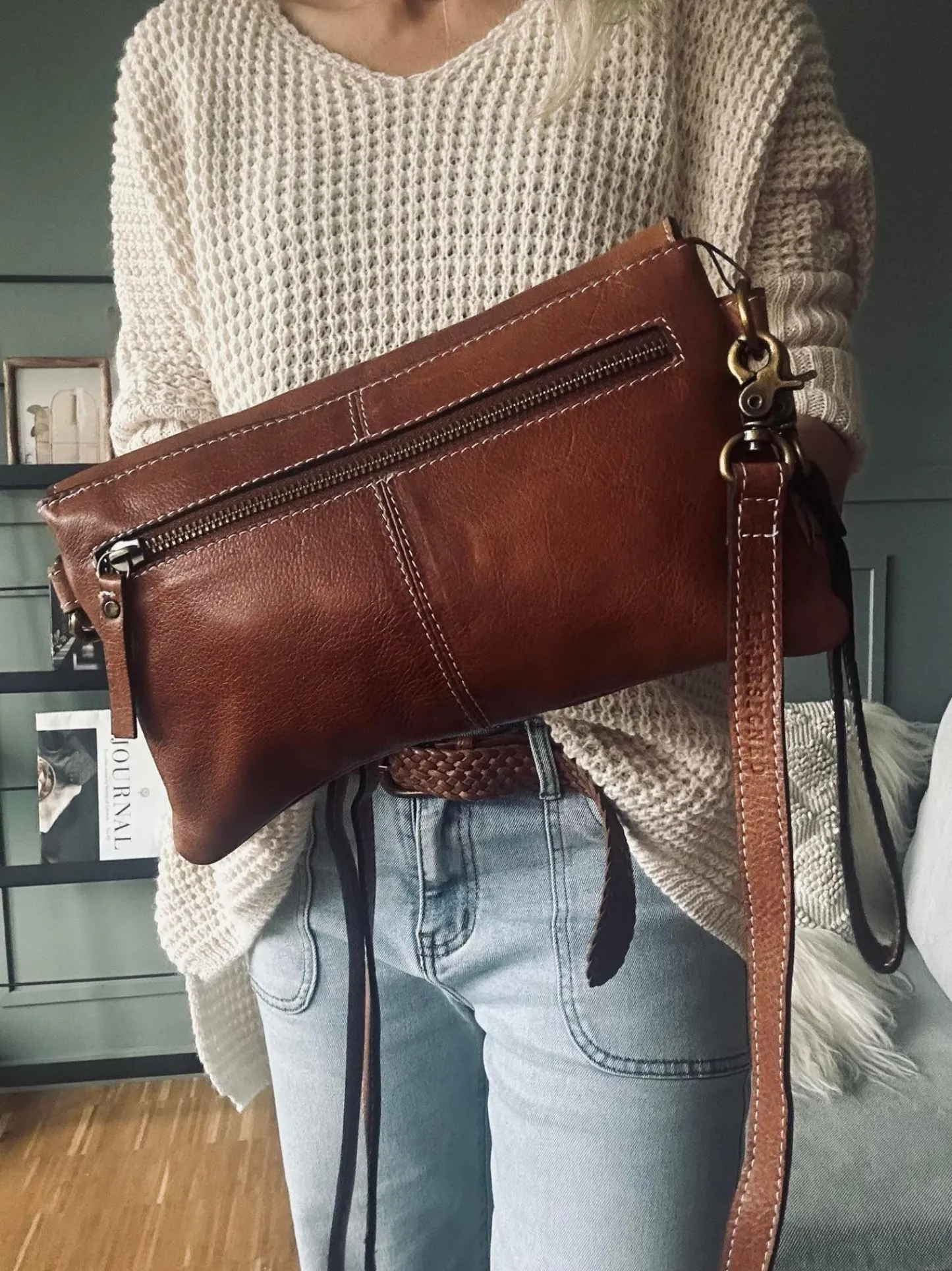 VIAMAJA Clutch Jodi - Walnut Discount