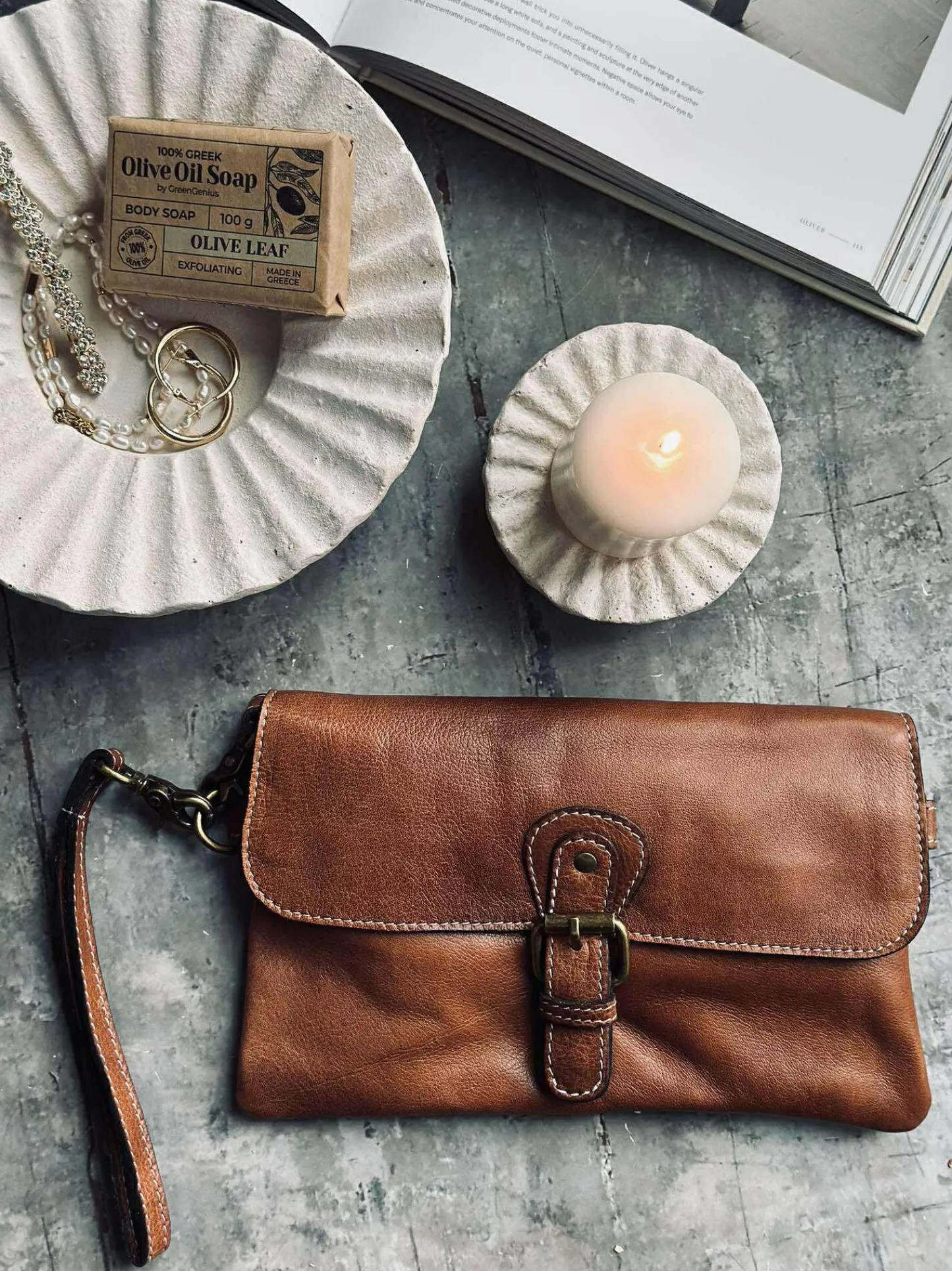 VIAMAJA Clutch Jodi - Walnut Discount
