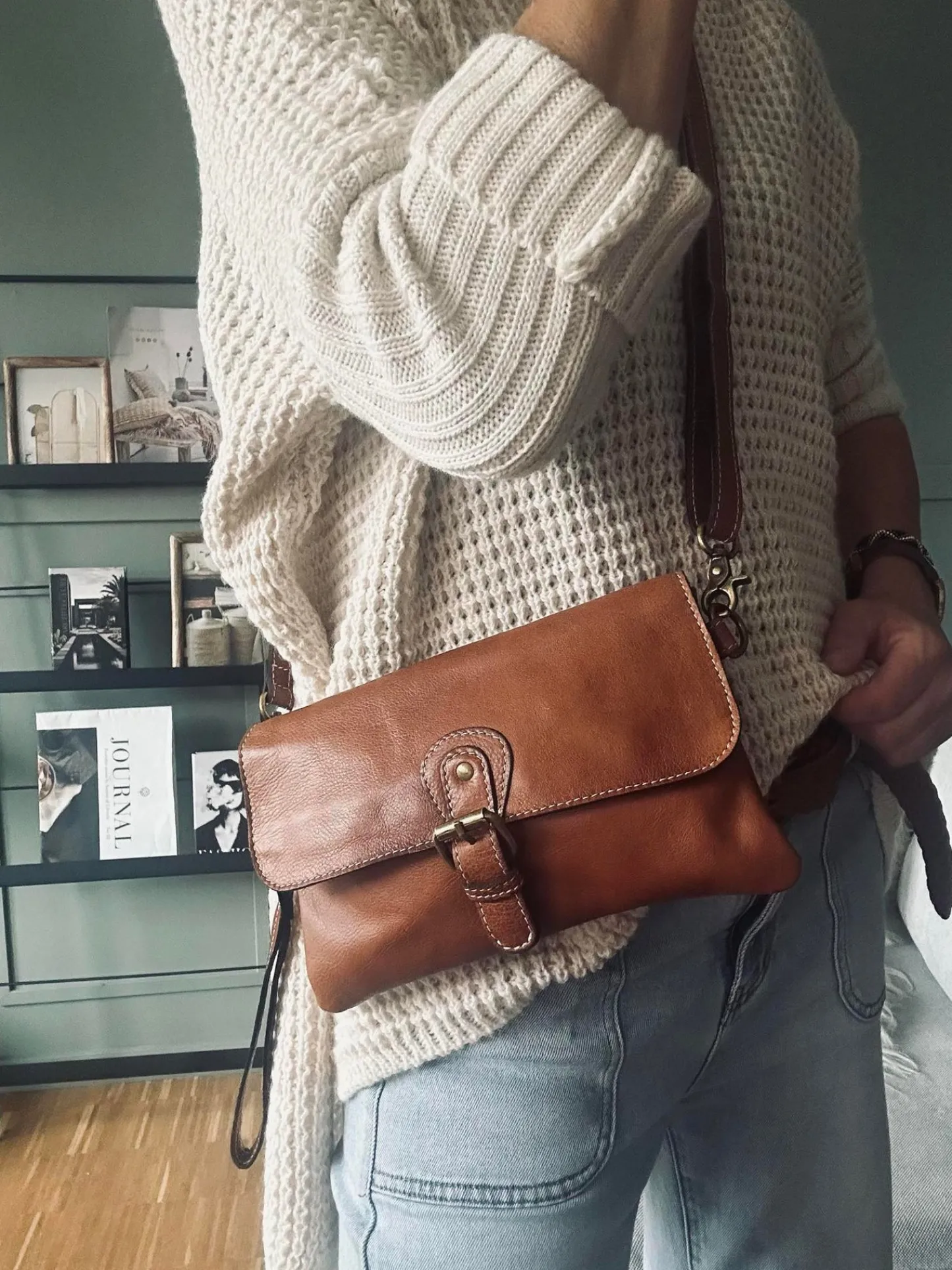 VIAMAJA Clutch Jodi - Walnut Discount