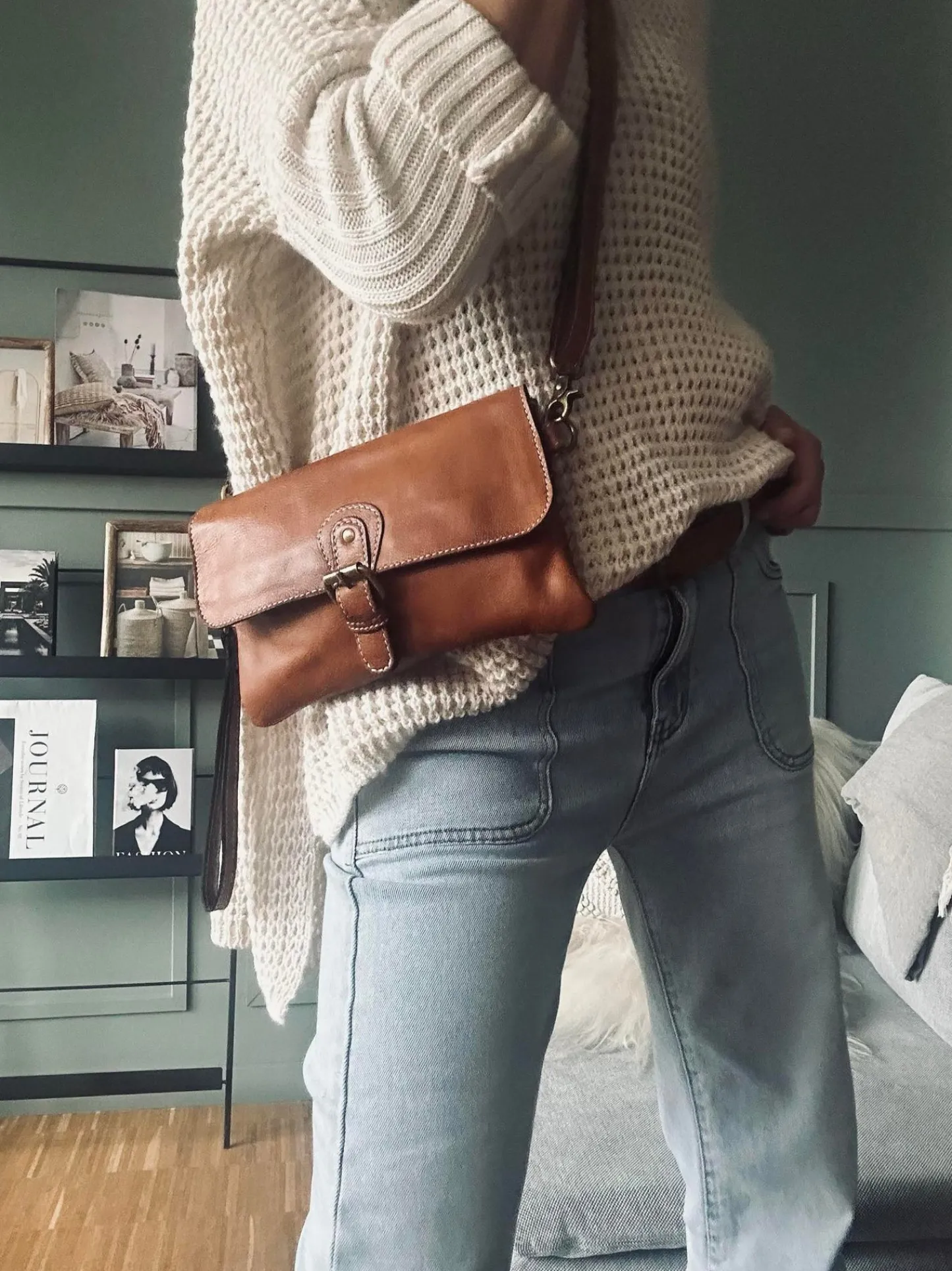 VIAMAJA Clutch Jodi - Walnut Discount