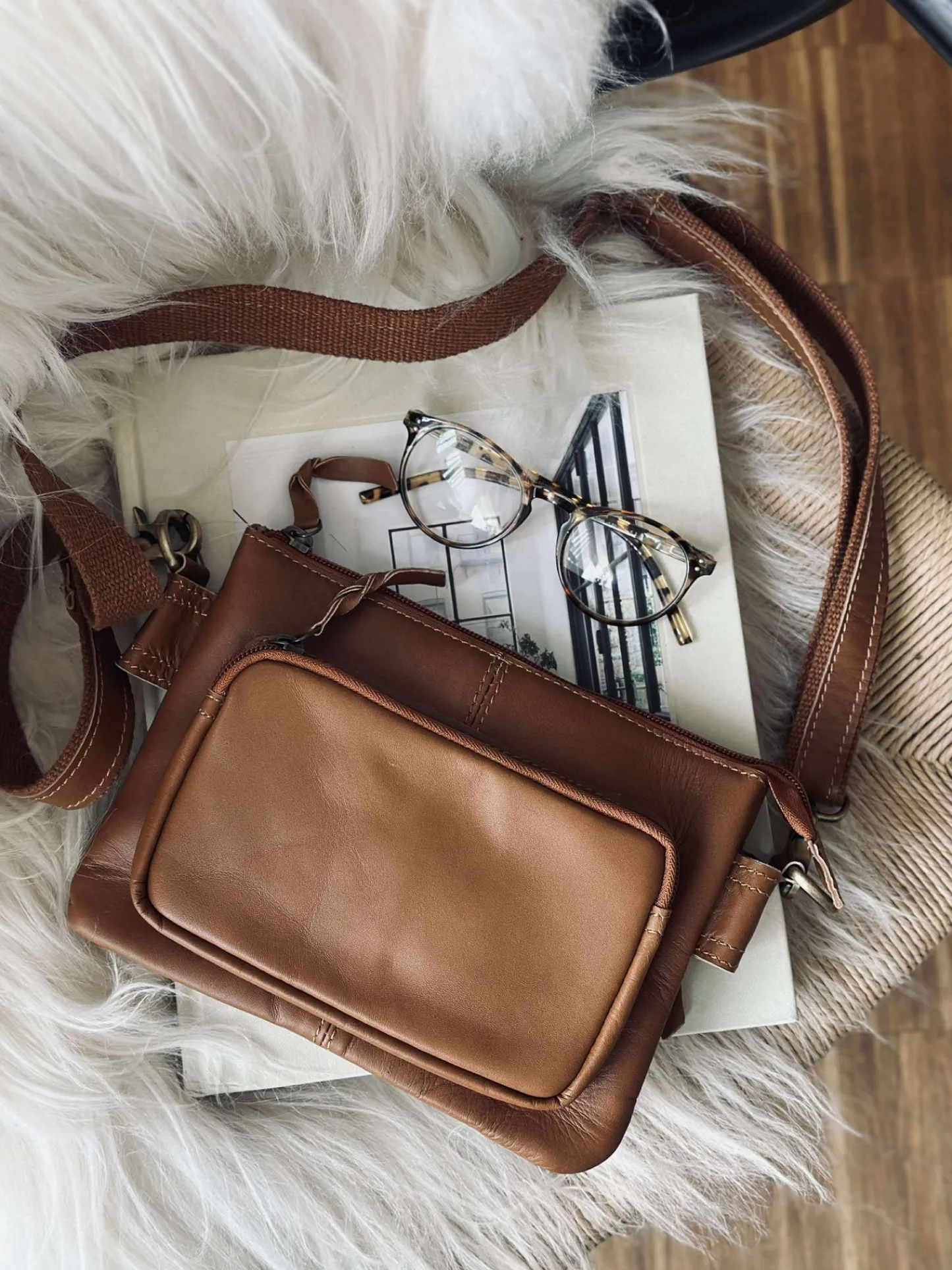 VIAMAJA Clutch Mille cognac Outlet