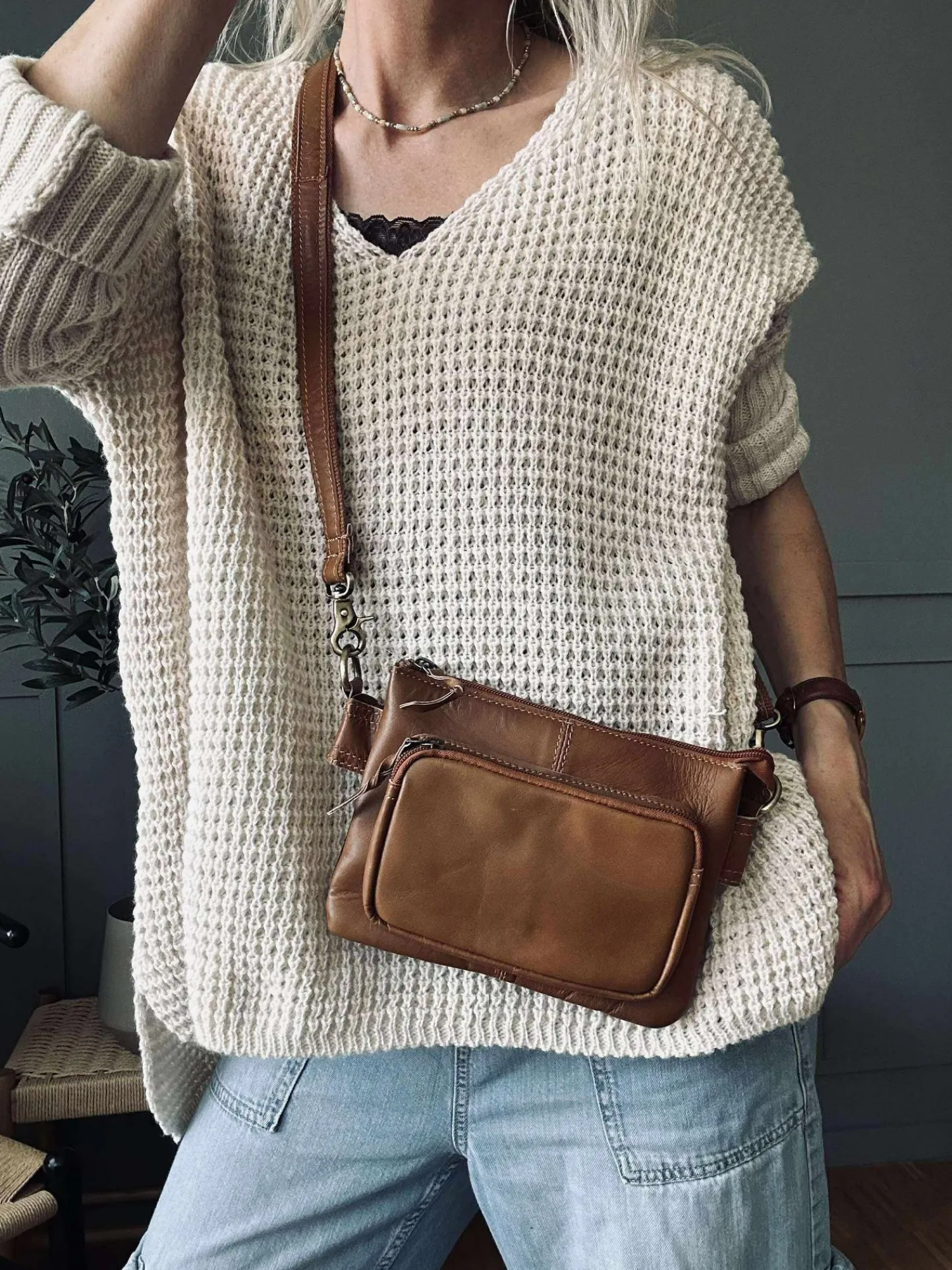VIAMAJA Clutch Mille cognac Outlet
