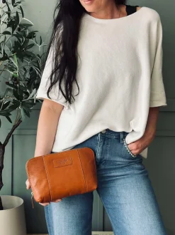 VIAMAJA Clutch Minna Cognac Hot