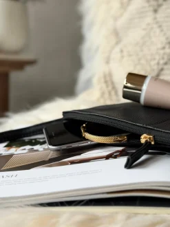 VIAMAJA Clutch Misse - Black / Gold Clearance