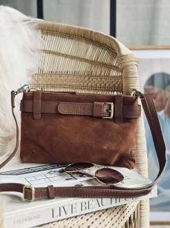 VIAMAJA Clutch ruskind - Cognac