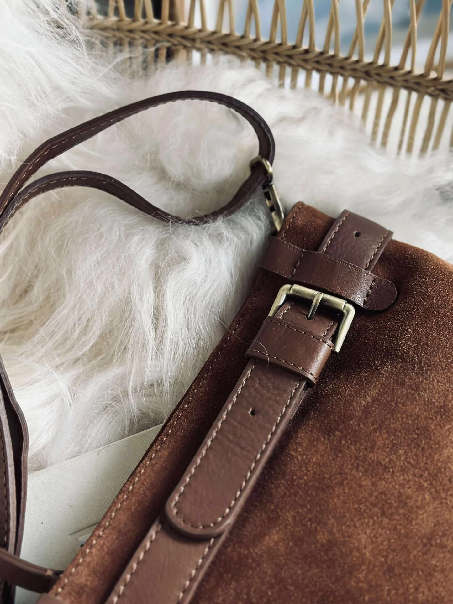 VIAMAJA Clutch ruskind - Cognac