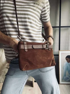 VIAMAJA Clutch ruskind - Cognac