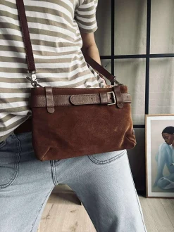 VIAMAJA Clutch ruskind - Cognac