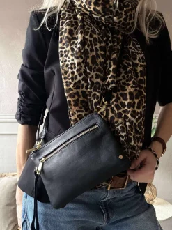 VIAMAJA Clutch Selma- Black / gold Outlet