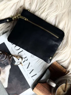 VIAMAJA Clutch Selma- Black / gold Outlet