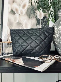 VIAMAJA Clutch SOFT LEATHER – Black New