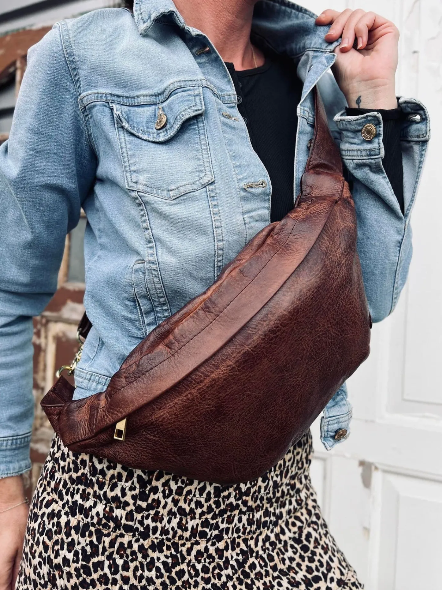 VIAMAJA Cool Buffy Bumbag i smørblødt læder - Brandy Clearance