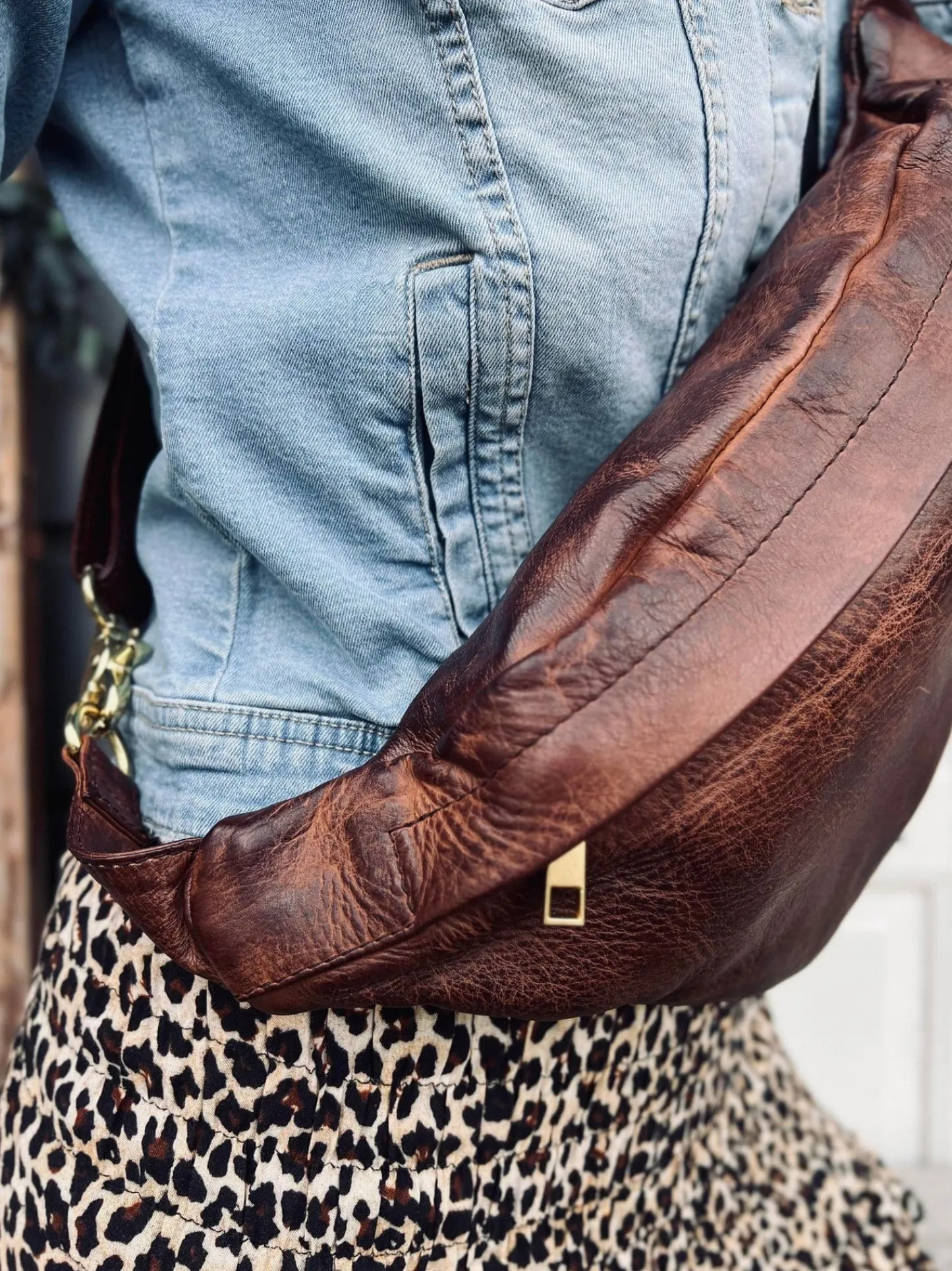 VIAMAJA Cool Buffy Bumbag i smørblødt læder - Brandy Clearance