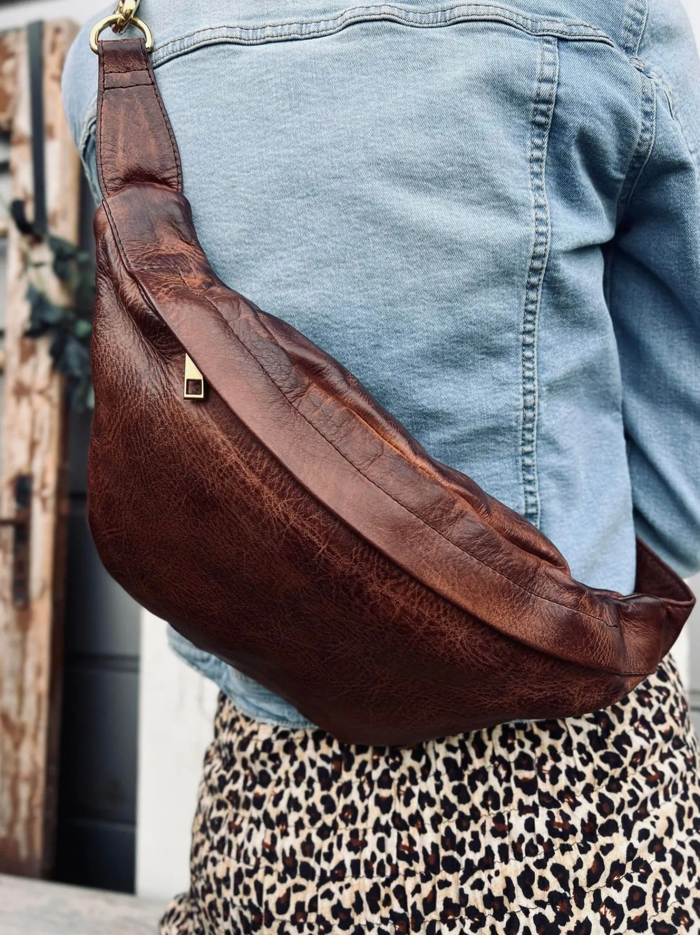 VIAMAJA Cool Buffy Bumbag i smørblødt læder - Brandy Clearance