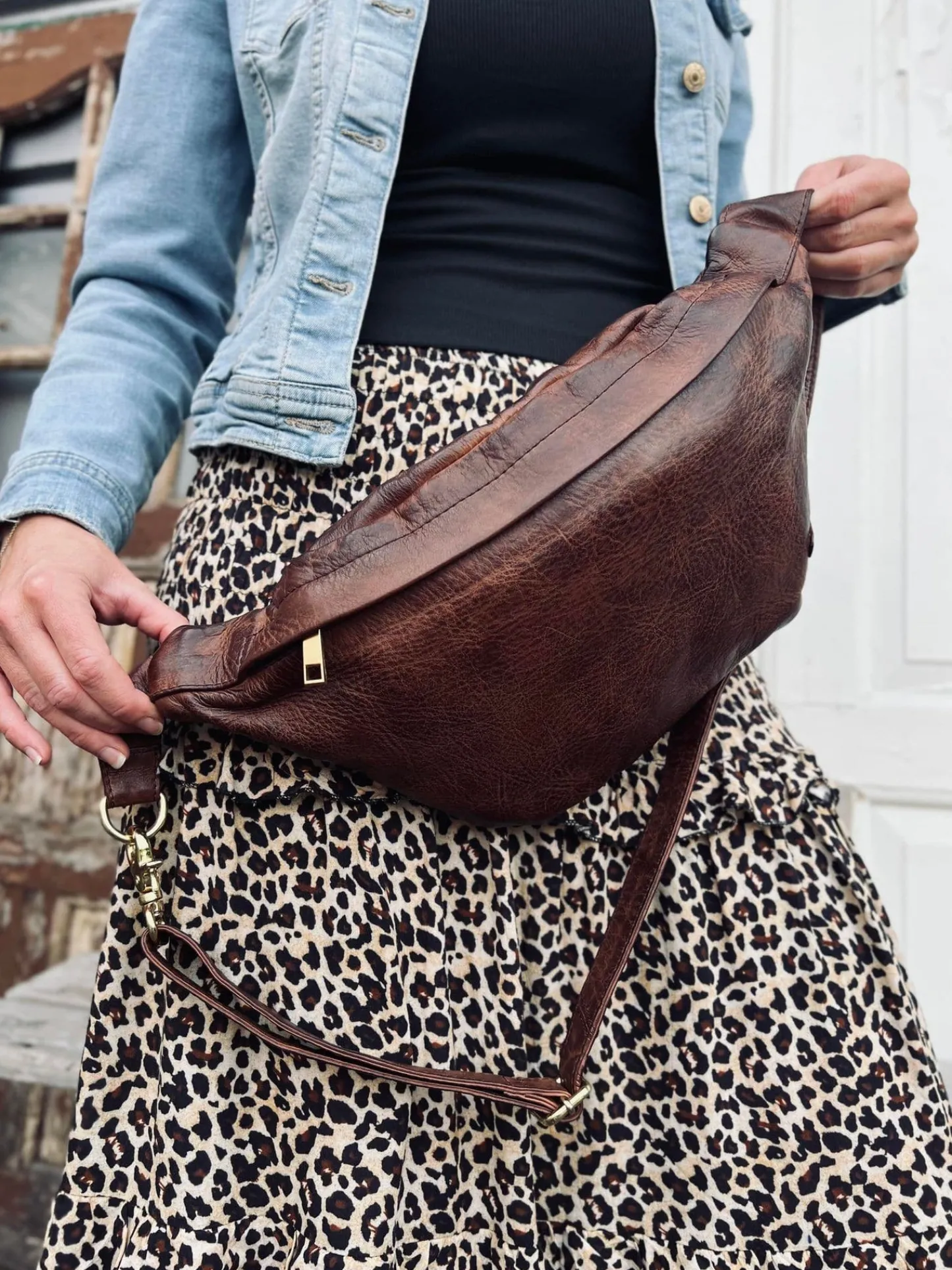 VIAMAJA Cool Buffy Bumbag i smørblødt læder - Brandy Clearance